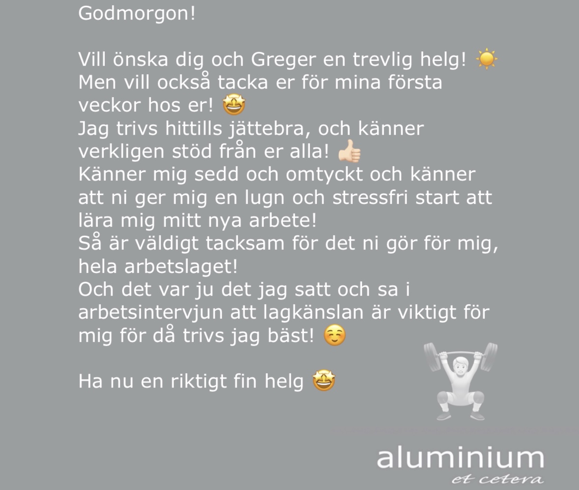 aluminium et cetera levererar till kraftindustrin